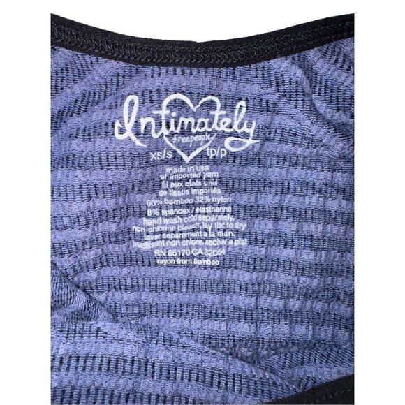 Free People Intimately Purple/Black Stripe Longsleeve BodyCon Dress XS/S - Picture 2 of 6